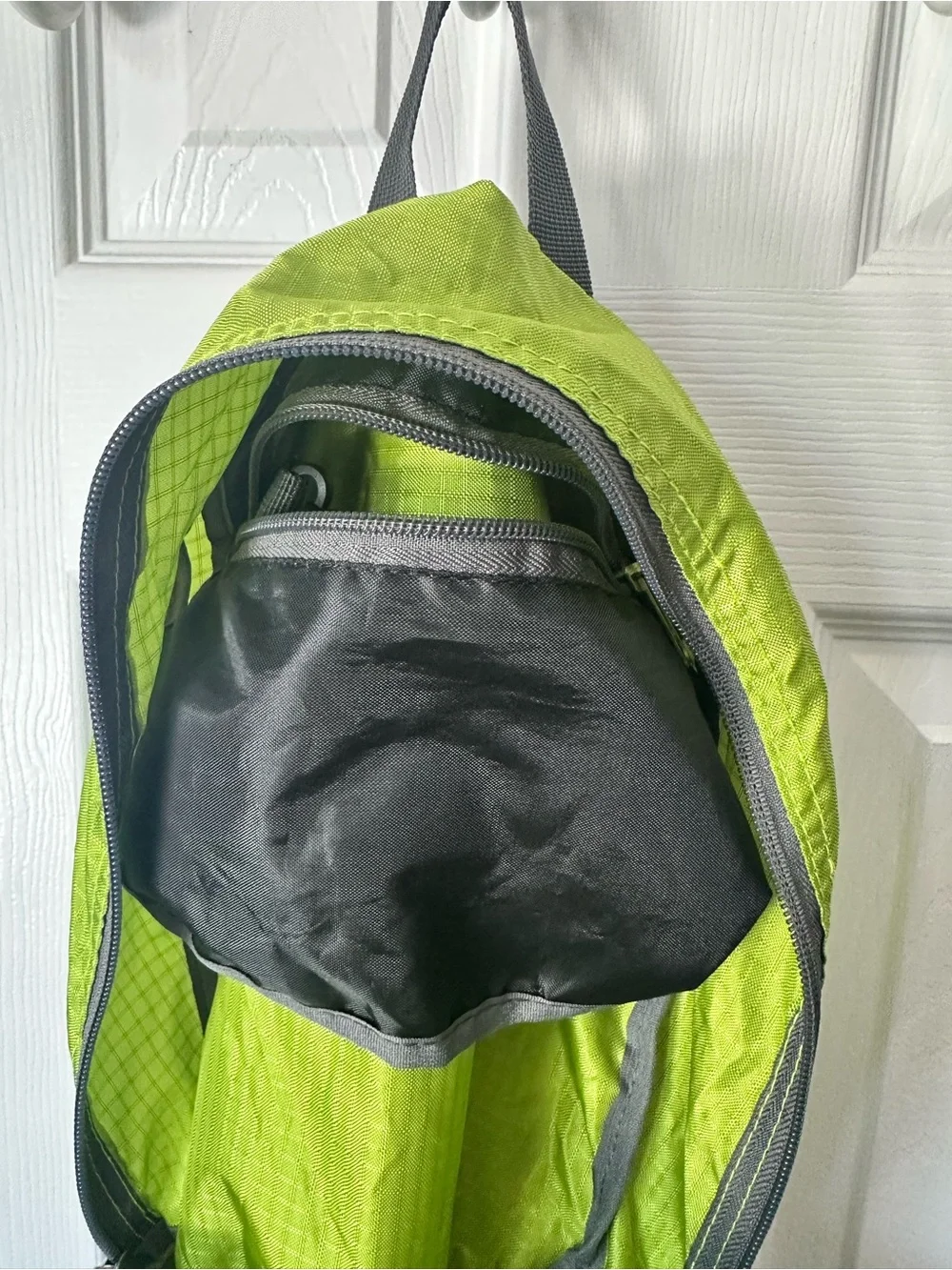 Wilcor Outdoors Packable Lightweight Daypack Backpack in Lime Green & Grey